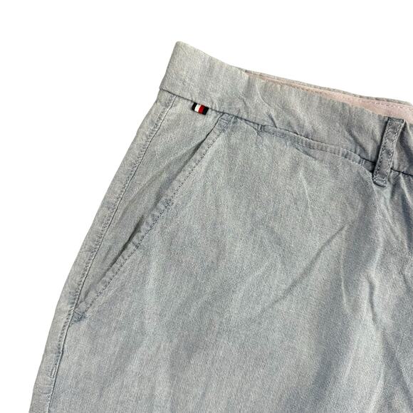 Tommy Hilfiger Men's Th Flex Stretch 9" Shorts Light Wash Chambray Size 40 $70 - Picture 4 of 7